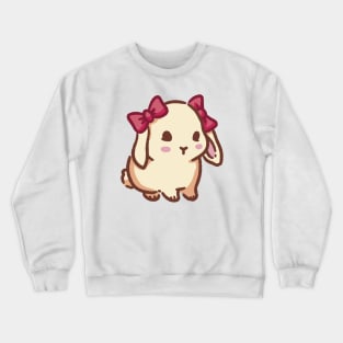 Cute coquette bunny with bows Crewneck Sweatshirt